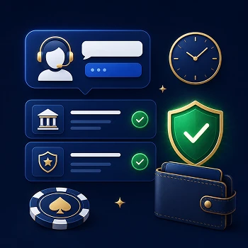 Support availability check for fast payout casinos