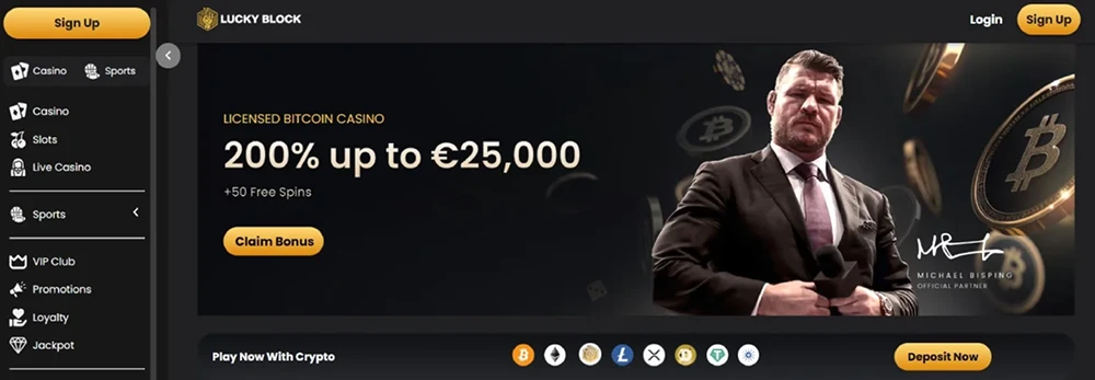 Lucky Block website screenshot